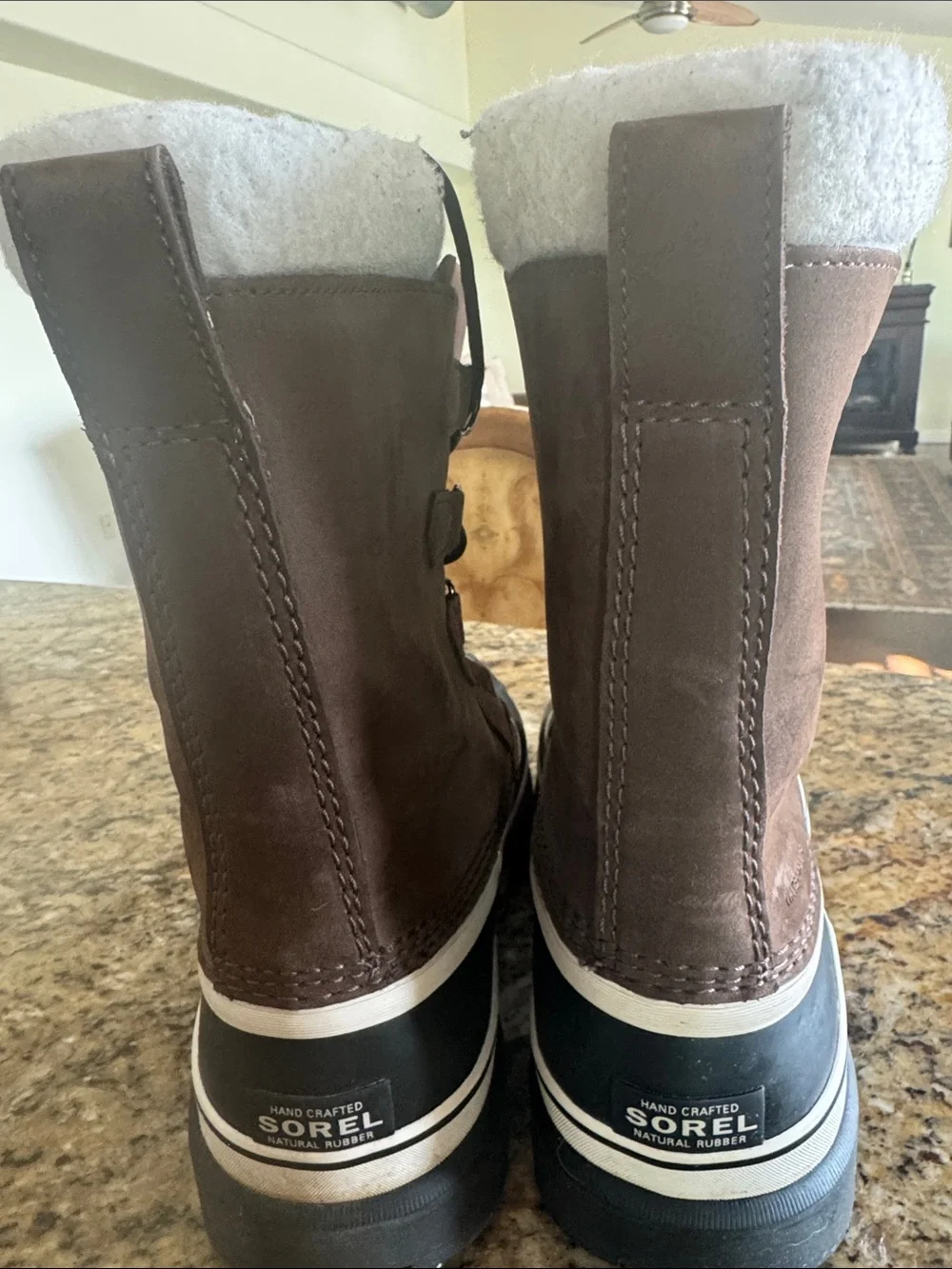Sorel Brown Lace-Up Men's Rain & Snow Boots